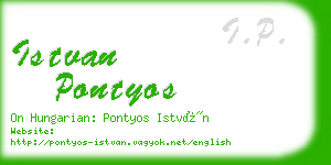 istvan pontyos business card